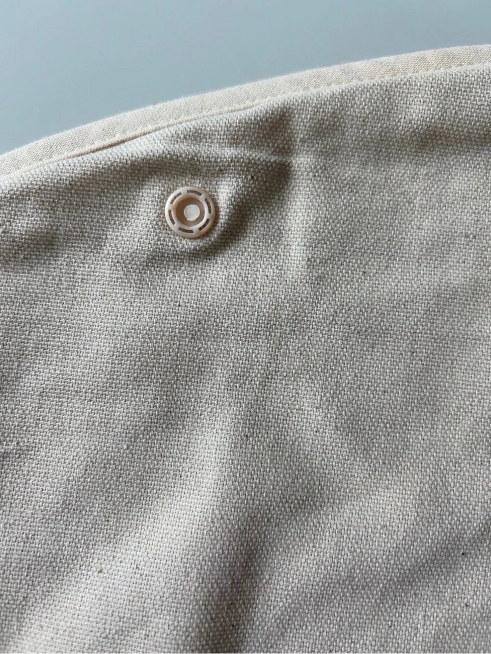 Cult Gaia Canvas Garment Cover in Beige with Red Logo 50”x 24”